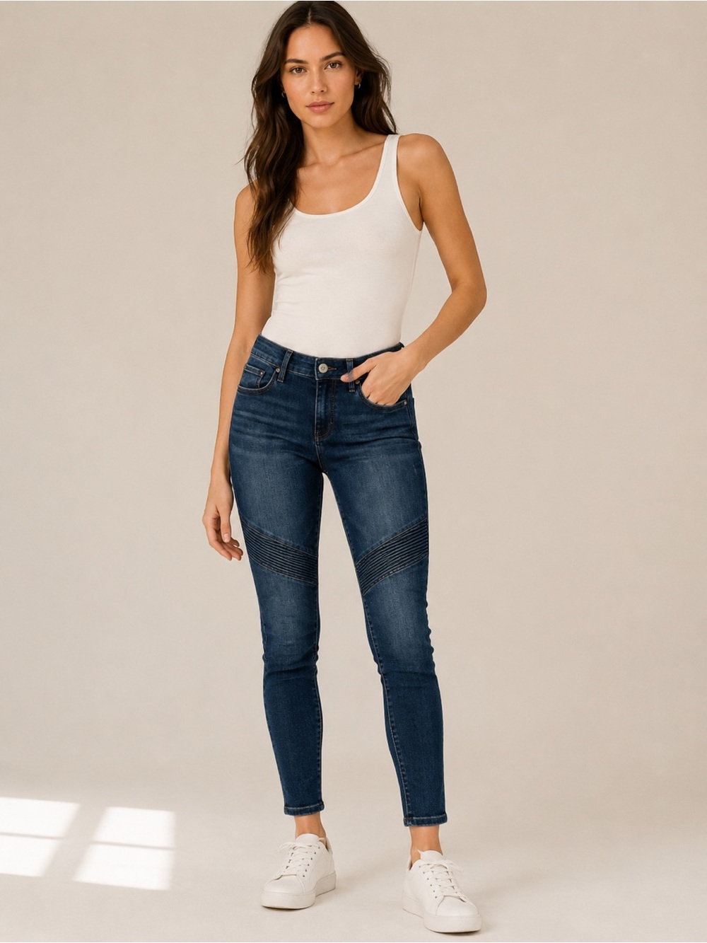 DL1961 Florence Moto‎ Skinny Edgy Jeans Dark Wash Biker Style